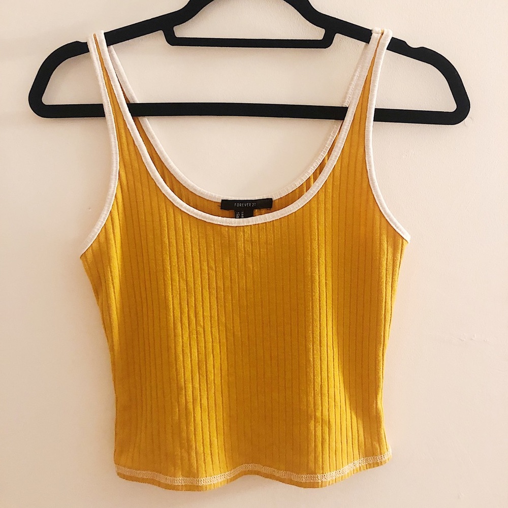 forever21 yellow retro tank